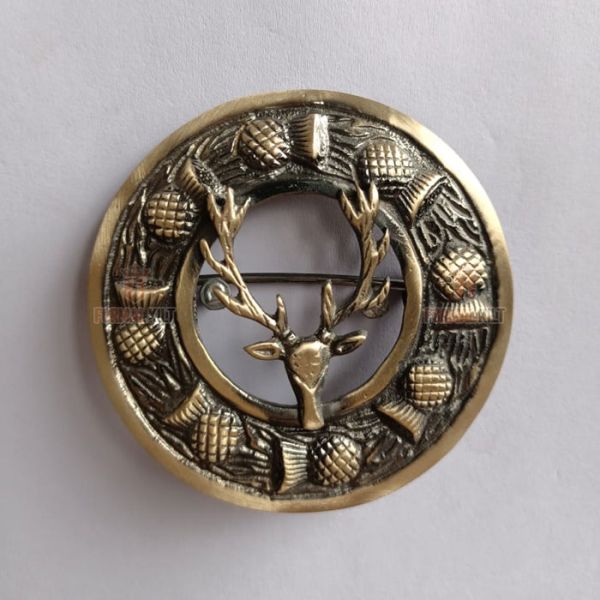 Antique Stag Head Brooch