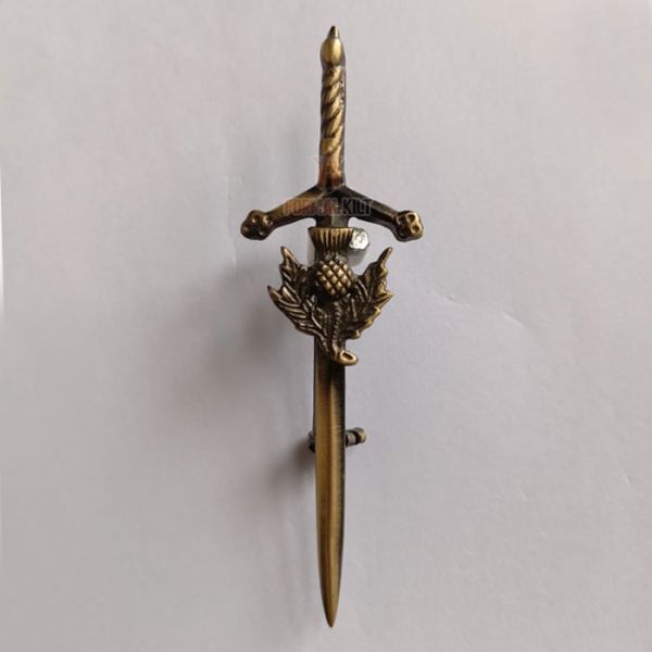 Antique Scottish Thistle Head Kilt Pin