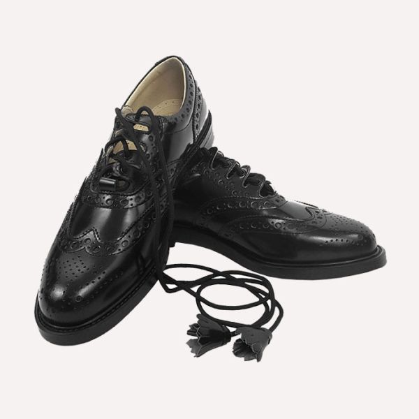 Scottish Ghillie Brogue Kilt Leather Shoes