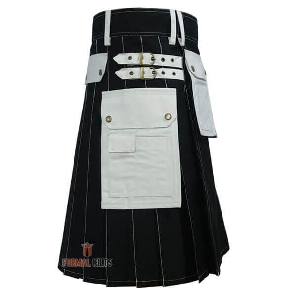 Black & White Hybrid Utility Working Kilt