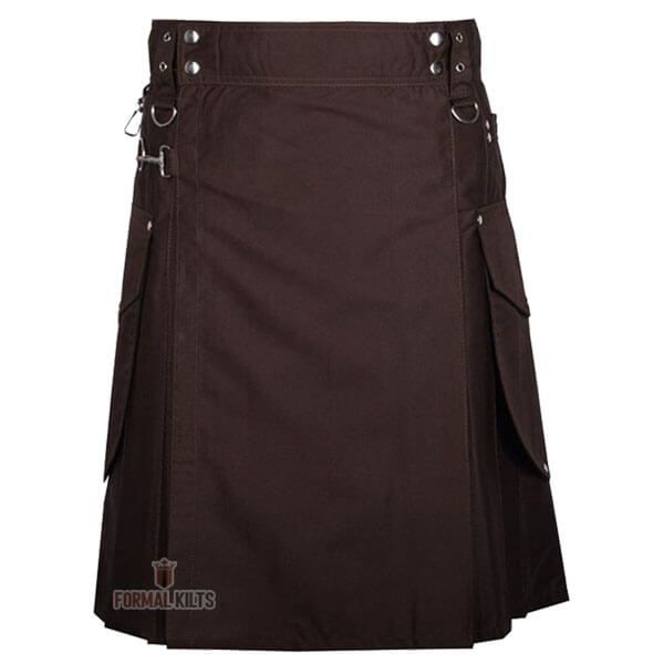 Chocolate Brown Utility Kilt