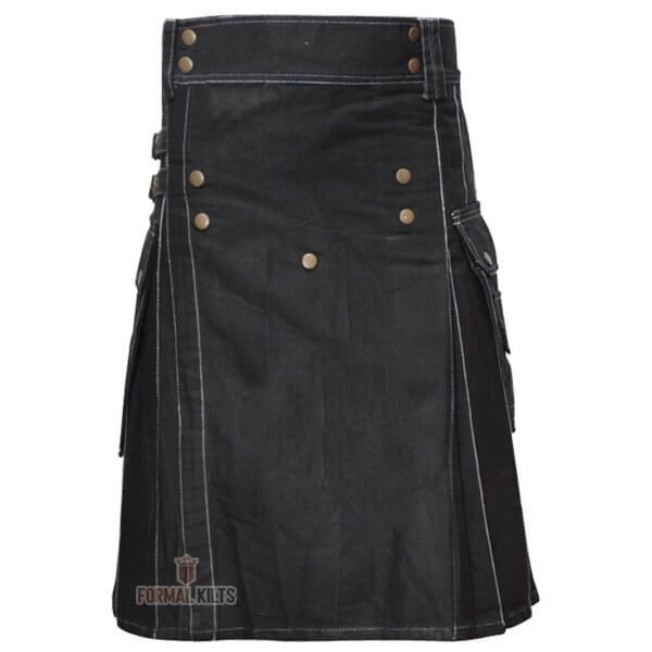 Contrast Stitch Utility Kilt