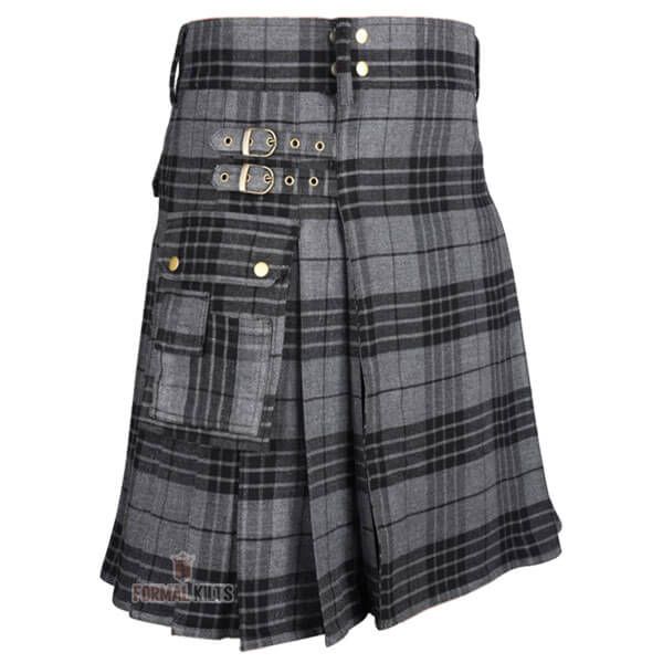 Gray Tartan Kilt