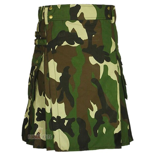 Green Camo Kilts For Men