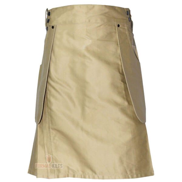 Khaki Heavy Duty Cargo Utility Kilt