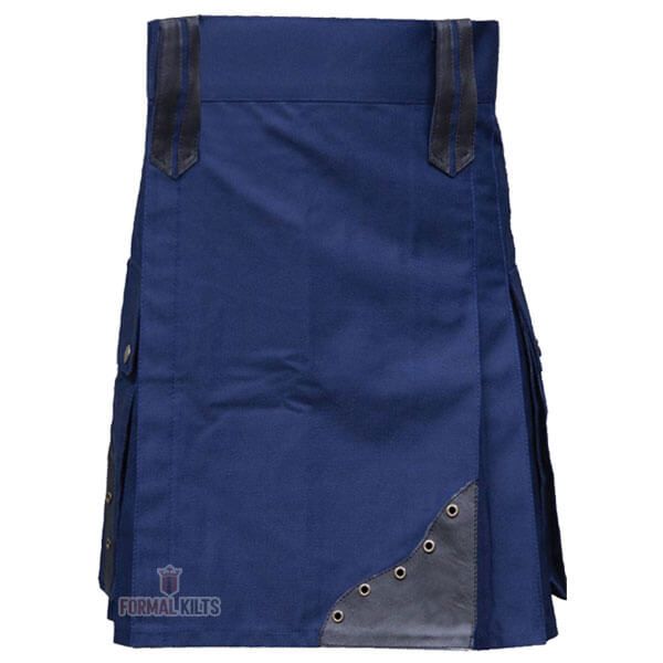 Modern Navy Blue Utility Kilt