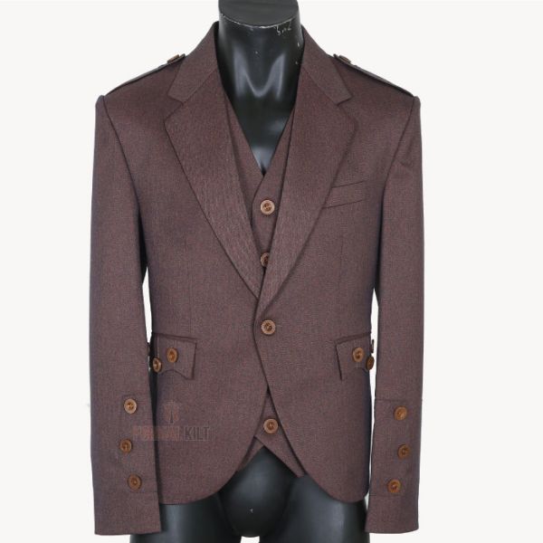 Red Tweed Argyle Kilt Jacket